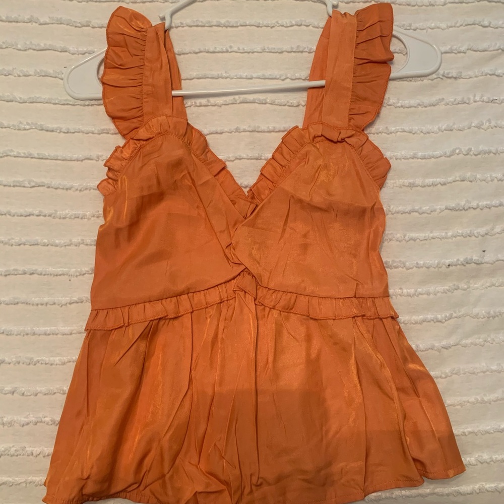 Flowey orange tank top